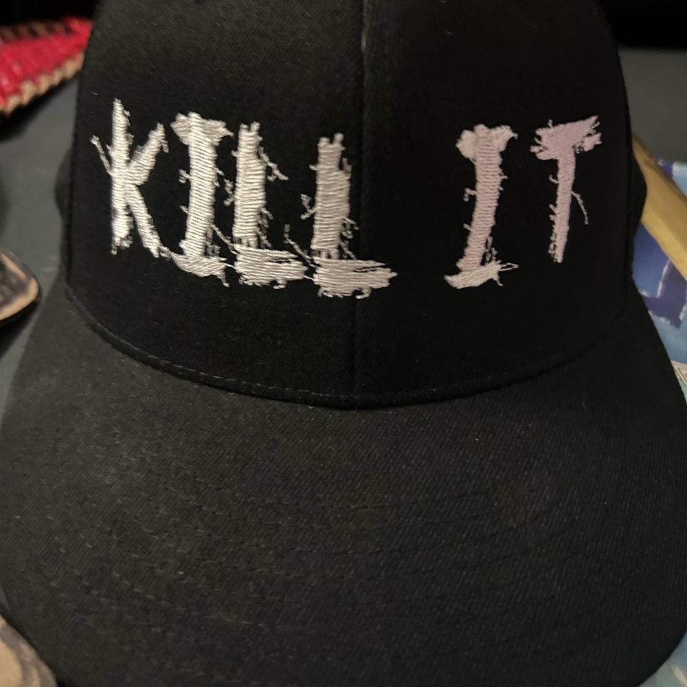 Black 'Kill It' Embroidered Gym Trucker Hat